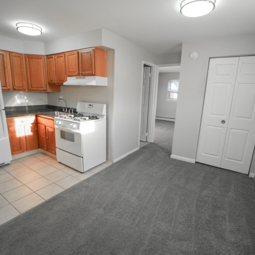 Kitchen and Dining area at Riverview Crossings Apartments in Bensalem Kitchen and Dining area at Riverview Crossings Apartments in Bensalem